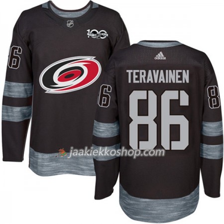 Miehille NHL Carolina Hurricanes Pelipaita Teuvo Teravainen 86 1917-2017 100th Anniversary Adidas Musta Authentic